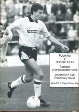 Used, A28 Fulham v Brentford 27/11/90 Leyland Daf Preliminary Round for sale  MEXBOROUGH