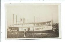 Real Photo Postcard Post Card Steamer Paddle Wheeler River Boat Bart E Linehan for sale  Polo