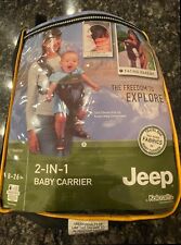 Jeep 2-in-1 Kolcraft Cool Climate Baby Carrier for 8-26 lbs w Travel Bag, Black, used for sale  Shipping to South Africa