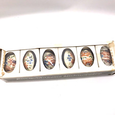6 ovos de galinha reais pintados à mão alemães em caixas originais comprar usado  Enviando para Brazil