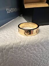 Mini anel de aliança de casamento Cartier LOVE ouro amarelo 18k tamanho 51, usado comprar usado  Enviando para Brazil