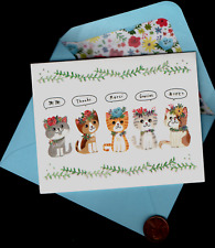PAPYRUS Cats Kittens Thank You GLITTERED SMALL - Greeting Note Card W/ TRACKING for sale  Shipping to South Africa