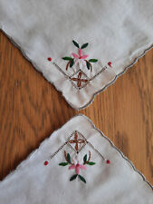 Vintage embroidered napkins for sale  SOUTHAMPTON