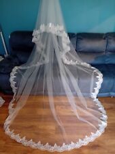 Wedding veil ivory for sale  WIRRAL