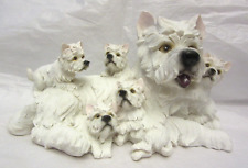 Estatueta vintage West Highland White Terrier raça de cachorro 6 cães Terriers 5 filhotes comprar usado  Enviando para Brazil