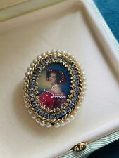 Used, Vintage Hobe Cameo Signed Brooch/Pendant Rare Vintage Gilt Pearl Portrait for sale  Shipping to South Africa