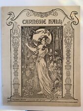 Carnegie hall program for sale  Norwalk