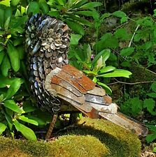 Mochuelo de Metal Decoración de Jardín Escultura Arte-Hecho a Mano Pájaro Metal Reciclado segunda mano  Embacar hacia Spain