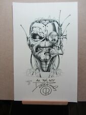Używany, DEREK RIGGS Autograf 11"x17" Cyborg Eddie Print. Iron Maiden/Eddie na sprzedaż  Wysyłka do Poland