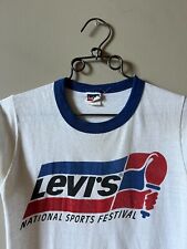 Usado, CAMISETA VINTAGE 1980s 50/50 FEITA NOS EUA LEVIS RINGER comprar usado  Enviando para Brazil