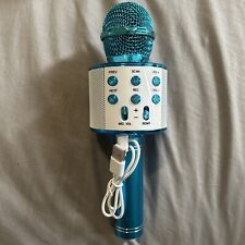 Microfone de karaokê sem fio Mockins - Azul metálico - Carregamento USB - Novo, sem caixa comprar usado  Enviando para Brazil