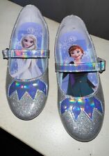 Zapatos planos Frozen brillantes de Disney talla 13 usados una vez segunda mano  Embacar hacia Argentina