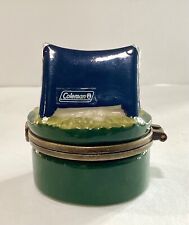 Vintage Coleman Tent Porcelain Hinged Trinket Box Made in the Year 2000 for sale  Shipping to South Africa