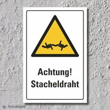 Schild achtung stacheldraht gebraucht kaufen  Bad Driburg