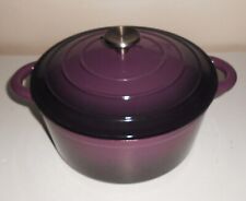 CAST IRON ENAMEL DUTCH OVEN CASSEROLE PURPLE NEVER USED, used for sale  Shipping to South Africa