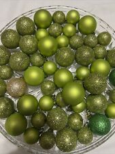 49pcs Grinch Green Mini Shiny Matte Glitter Shatterproof Ball Ornaments 1”-1.5” for sale  Shipping to South Africa