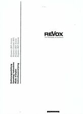 Revox bedienungsanleitung user gebraucht kaufen  Thiede