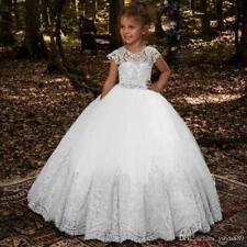 Communion Party Prom Princess Pageant Bridesmaid Wedding Flower Girl Dress Kids for sale  Shipping to South Africa