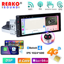 Rádio player estéreo veicular 4+64G 8 núcleos 1Din Android 12 GPS navegação Apple Carplay DSP comprar usado  Enviando para Brazil
