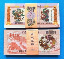 Billete de banco 100 piezas dragón amarillo chino 10^2703 dólares no gentillion sin moneda, usado segunda mano  Embacar hacia Argentina