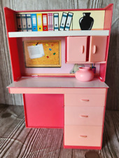 Unidad de estante de escritorio de oficina rosa ES Toys Barbie LEER segunda mano  Embacar hacia Argentina