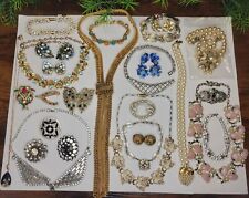 VINTAGE Broken Jewelry Lot 27Pcs Repair Parts Harvest Glass RS Enamel Faux Pearl for sale  Shipping to South Africa