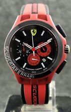 Usado, Reloj de pulsera Scuderia Ferrari esfera negra cuarzo correa de goma indicador de fecha para hombre. segunda mano  Embacar hacia Argentina