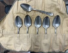 (6) Vintage Tiffany & Co. Sterling Silver Wave Edge Style Table Spoon 8 1/2", used for sale  Shipping to South Africa