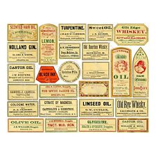 APOTHECARY CABINET STICKER LABELS, 1 SHEET, Pharmacy, Halloween & Bathroom Decor for sale  Star