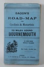 Bacon's Cloth Road-Map For Cyclists and Motorists - Bournemouth - c1912 segunda mano  Embacar hacia Argentina