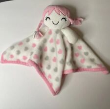 Manta de seguridad Forever Baby rosa Lovie amorosa juguete de peluche niña corazones en blanco segunda mano  Embacar hacia Argentina