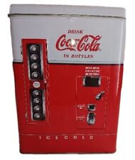 1997 Vintage Coca-Cola Collectible Vending Machine Soda Refrigerator Tin Coke for sale  Shipping to South Africa