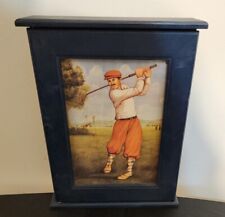 Keychain Display Case Wall Cabinet Shadow Box,Golfer/Golfing 13x9.5 for sale  Shipping to South Africa