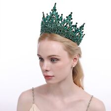 7.5cm Tall Large Crystal Beads Tiara Wedding Queen Princess Crown For Women for sale  Shipping to South Africa