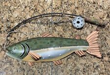 Metal Trout Fishing Wall Sign for sale  Shipping to South Africa