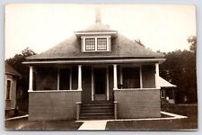 RPPC Clapboard Bungalow w/Full 16-Pane Double-Window Dormer~4 Short Columns~1910 for sale  Shipping to South Africa
