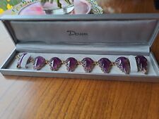 DAUM BRACELET - AMETHYSTE FOURGERES (FERNS) 1 DETACHHABLE - GOLD ON SILVER for sale  Shipping to South Africa