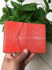 ORANGE Stingray Credit Cards Holder, Crocodile Card holder, Leather Wallet Card for sale  Shipping to South Africa