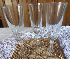 3 LUMINARC - FRANCE GLASS STEMMED CHAMPAGNE PROSECCO GLASSES approx 4 fl oz for sale  Shipping to South Africa