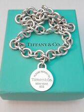 Colar de etiqueta redonda circular em prata esterlina Please Return To Tiffany & Co comprar usado  Enviando para Brazil