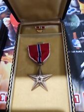 Primera Guerra Mundial de EE. UU. Medalla militar estrella de bronce, caja de pasadores de solapa, usado segunda mano  Embacar hacia Argentina
