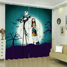 Nightmare Before Christmas Window Curtain Panel Thicken Blackout Drapes 2PCS D2 for sale  Shipping to South Africa