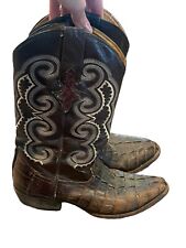 mens crocodile western boots for sale  Mathis