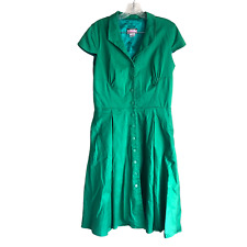 Vestido Camisa Feminino Pinup Couture Tamanho XL Verde Feito nos EUA Bolsos Elásticos comprar usado  Enviando para Brazil