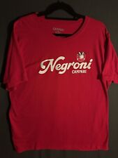 Camiseta Campari Negroni masculina tamanho 2XL vermelha estampa frente e verso Milano coquetel comprar usado  Enviando para Brazil