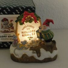 Fitz & Floyd Welcome To Holiday Hamlet Lighted Village Sign Enchanted Forest Vtg for sale  Shipping to South Africa