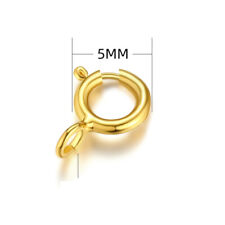 Real Puro Ouro Amarelo 18K AU750 Gancho De Mola Redondo slasp faça você mesmo colar para 5mm, usado comprar usado  Enviando para Brazil