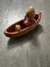 Vintage Canoe with Indian Chief and Child Clay Marked Japan 3 Inches Long for sale  Shipping to South Africa