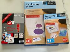 Laminating sheets mixed for sale  GLASGOW