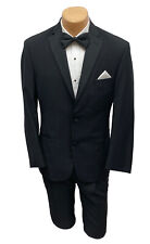 Used, Ralph Lauren Black Tuxedo with Flat Front Pants Grosgrain Satin Lapels 38R 32W for sale  Shipping to South Africa